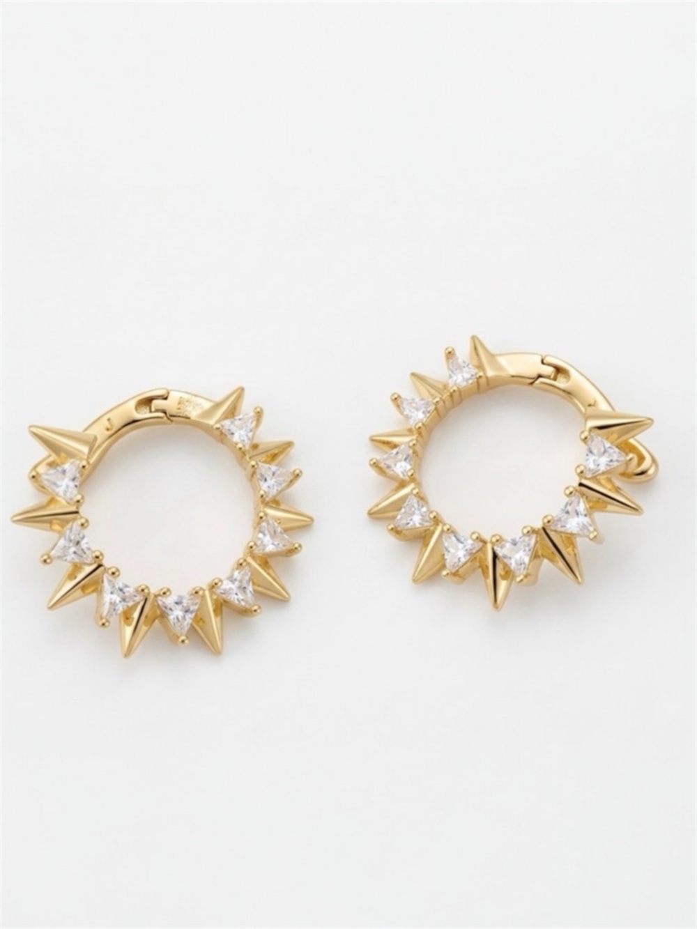 Shine Star Hoop Earrings | 14K Gold Plated & Cubic Zirconia | Waterproof Jewelry